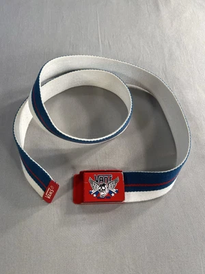 Vintage Vans Web Belt With Skull and Wings Logo Buckle Has Some Wear Skater - Image 1 of 4