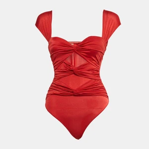 Valentino Wolford Red Lycra String Bodysuit S - Picture 1 of 5