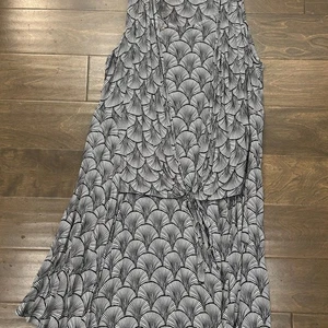 Black and White Print Sleeveless Knot Front Dress M - Picture 1 of 4