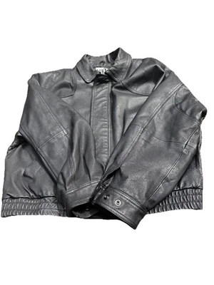 Jaqueta/casaco de couro vintage extragrande Winlit autêntico - Imagem 1 de 4