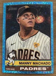 Manny Machado - 2025 Topps Heritage #330 Blue Chrome Sparkle Padres I91 - Picture 1 of 2