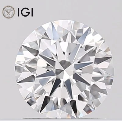 IGI Certified Lab Grown CVD DIAMOND ROUND Cut 1.07 Ct D Color VVS2 Clarity STONE - Image 1 of 4