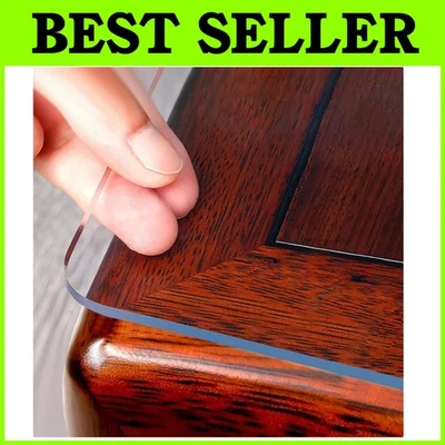 Scratch-Resistant Table Protector, Clear Plastic 42x72 Inch - Image 1 of 4