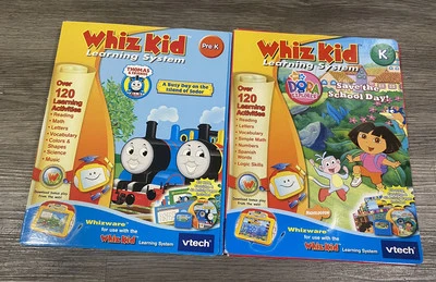 Vtech Whiz Kid Learning System Thomas & Friends Busy Day on Island of Sodor Dora - Image 1 of 4