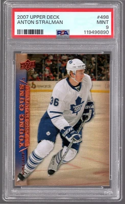 ANTON STRALMAN 2007-08 Upper Deck Young Guns #498 ROOKIE PSA 9 Mint Toronto RC - Image 1 of 2