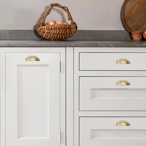 khtumeware 10 Pack  3" Drawer Pulls Gold Cabinet Cup Pulls Kitchen D3 - Picture 1 of 3