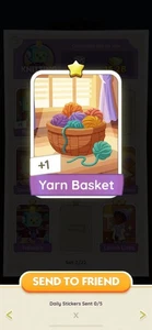 Yarn Basket-Monoply Go Sticker Fast Sending - Picture 1 of 1