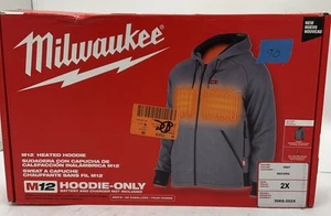 Milwaukee 306G-202X M12 Heated Hoodie Gray - Hoodie Only (2XL) - Picture 1 of 6