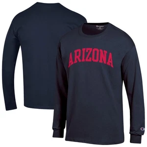 Men's Champion Navy Arizona Wildcats Basic Arch Long Sleeve T-Shirt - Picture 1 of 3