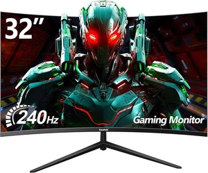 Gawfolk 32 Inch Curved Gaming Monitor 240Hz PC Screen Full HD 1080P, Frameless 1 - Picture 1 of 8