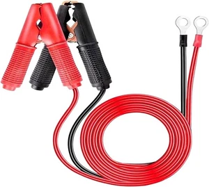 Clips de cocodrilo cables de puente 2 piezas 13 AWG 3,3 PIES abrazaderas de cargador de batería 12 V/24 V - Imagen 1 de 5