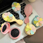 Portable Folding Comb With Mirror Anti Static Massage Comb Women Girl