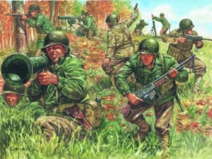 6046 Italeri 1:72, seconda guerra mondiale, fanteria americana, 50 personaggi, kit modellismo  - Foto 1 di 3