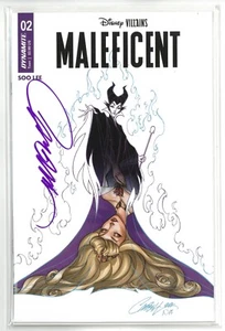 Disney Villains Maleficent #2 Dynamite 2023 Signed J Scott Campbell Variant O - Picture 1 of 2