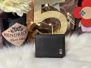 AUTÉNTICO ESTUCHE DE MONEDAS DE CUERO NEGRO DUNHILL SIDECAR BECERRO - Imagen 1 de 10