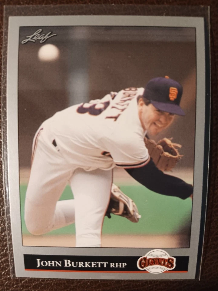 JOHN BURKETT SAN FRANCISCO GIANTS 1992 LEAF SERIES 1 BASEBALL CARD #179 - Image 1 of 1