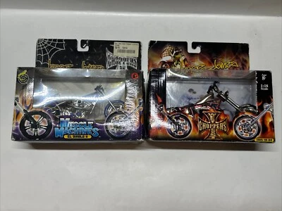 LOT OF 2 JESSE JAMES PENNY SAVED DIE CAST 1:18 SCALE MOTORCYCLES Choppers NEW - Image 1 of 4