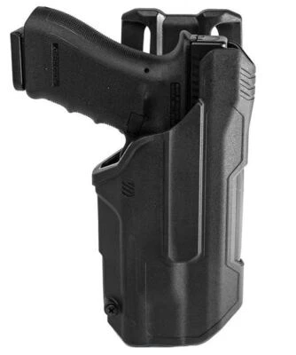 Blackhawk T-Series Holster L2D LB Glock (RH) 17/22/23/31 w/ TLR 1/2 - 44N200BKR - Image 1 of 4