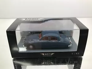 NEO 44331 JAGUAR 2.4 L LHD 1955 -BLUE/GREY 1:43- HIGH QUALITY IN BOX - Foto 1 di 8