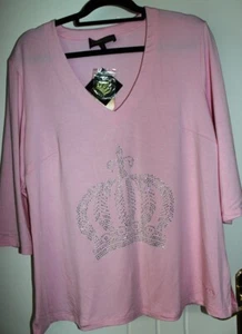 Pompöös design Harald Glöckler Shirt 44 rosa NEU QVC Strassstein Krone - Bild 1 von 6