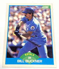 1989 Score Baseball Card #214 Bill Buckner - Kansas City Royals 