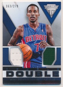 2013-14 Panini Titanium Double Double Jerseys #16 Brandon Jennings Jersey /279