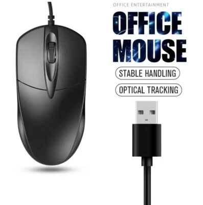 USB 2.0 Optical Wired Scroll Wheel Mouse Mice for PC Laptop Notebook Desktop - Image 1 of 4