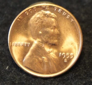 1955S Lincoln Cent in Stempelglanz Zustand sehr schönes altes Sammlerstück!! - Bild 1 von 2