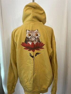 RIPNDIP Unisex Nermal Gato Amarillo Sudadera con Capucha Talla Mediana Foto 1 de 4