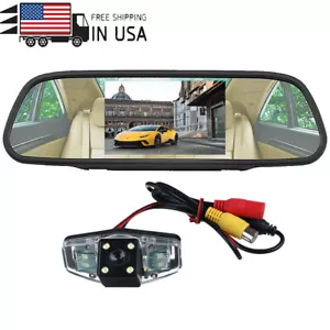 Reversing Backup Camera For Honda Fit / Jazz Acura Accord + 5'' Mirror Monitor - Picture 1 of 12
