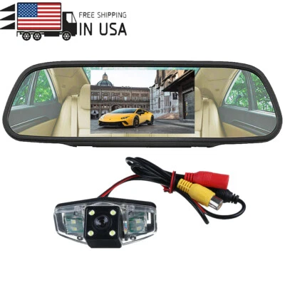 Reversing Backup Camera For Honda Fit / Jazz Acura Accord + 5'' Mirror Monitor - Image 1 of 4