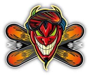 Devil Face Snowboard Auto Autoaufkleber Aufkleber - 3'', 5'' oder 6'' - Bild 1 von 1