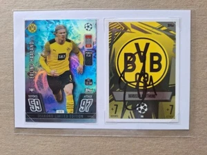 ERLING HAALAND BORUSSIA DORTMUND LEGEND HAND-SIGNED CLUB-CRESTED PHOTOCARD - Picture 1 of 2