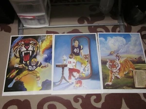 (3) FÚTBOL LSU TIGERS DONALD McCORKLE IMPRESIONES FIRMADAS Y NUMERADAS /2000 28X20 - Imagen 1 de 10
