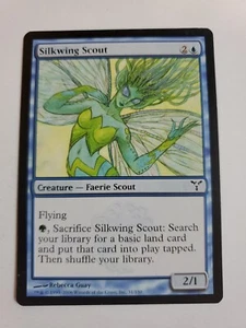 MTG Magic The Gathering Card Silkwing ScoutCreature Faerie Scout Blue Dissensi - Picture 1 of 2