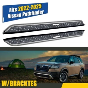 Fits Nissan Pathfinder 2022-2025 Running Boards Side Steps Pedals Nerf Bar ALU - Picture 1 of 8