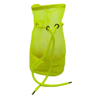 Y2K Accesorio de Viaje Bolso Cubo Cordón Amarillo Neón Raro De Colección Victorias Secret Foto 1 de 4