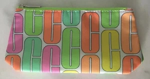 Clinique Cosmetic Makeup Bag Edizione Limitata Cs Rosa Verde Arancione Giallo Bianco C - Foto 1 di 1