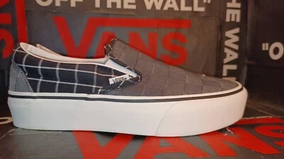 Vans Men's 5.5/Women's 7 Classic Slip On Platform Woven Check   VN0A3JEZ1AW - Image 1 of 4