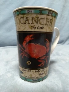 Horoscope Zodiac Astrology Coffee Mug Cup CANCER Crab 5in CED Flora Singapore - Picture 1 of 8
