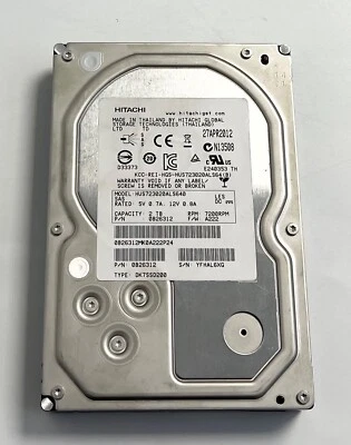 Hitachi 2TB 6G SAS 7.2K rpm LFF (3.5-inch) Hard Drive - HUS723020ALS640 - Image 1 of 2