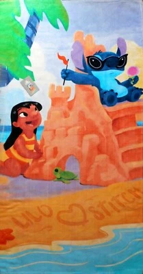 Lilo & Stitch Beach Towel measures 29 x 59 inches - Image 1 of 4
