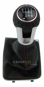 Aluminium Red Leather 6-Gang VW GOLF 7/Sportsvan Genuine Edition Gear Golf Ball - Picture 1 of 1