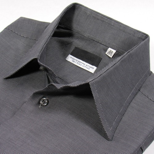 Moschino Uomo Camicia Uomo Stampa Dobby Grigio Antracite Made in Italy Taglia 39