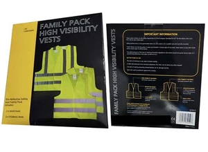 Hi Vis Viz Car Essentials Warnweste Family Pack Hi Vis Jacke gelb - Bild 1 von 2