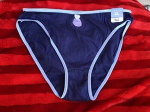 L.E.I. LEI Girl Hi-Cut Cotton Navy Vintage Brief Bikini Panties Sz S Underwear - Picture 1 of 5