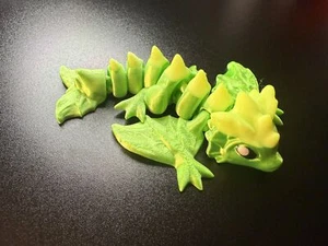 Bebé Dragón Articulado Wyvern 5 pulgadas Verde Amarillo - Imagen 1 de 4