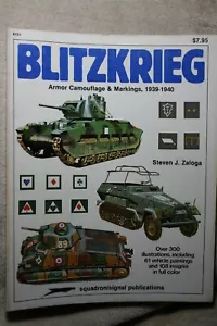 Blitzkrieg armor Camo & Markings 1939-40 Squadron Signal Book # 6101 VGC - Imagen 1 de 5
