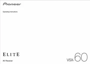 Pioneer VSX-60 Receiver Owners Manual FREE SHIPPING - Picture 1 of 1