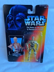 STAR WARS POWER OF THE FORCE POTF C-3PO ACTION FIGURE RED CARD CANADIAN SQUARE - Picture 1 of 4
